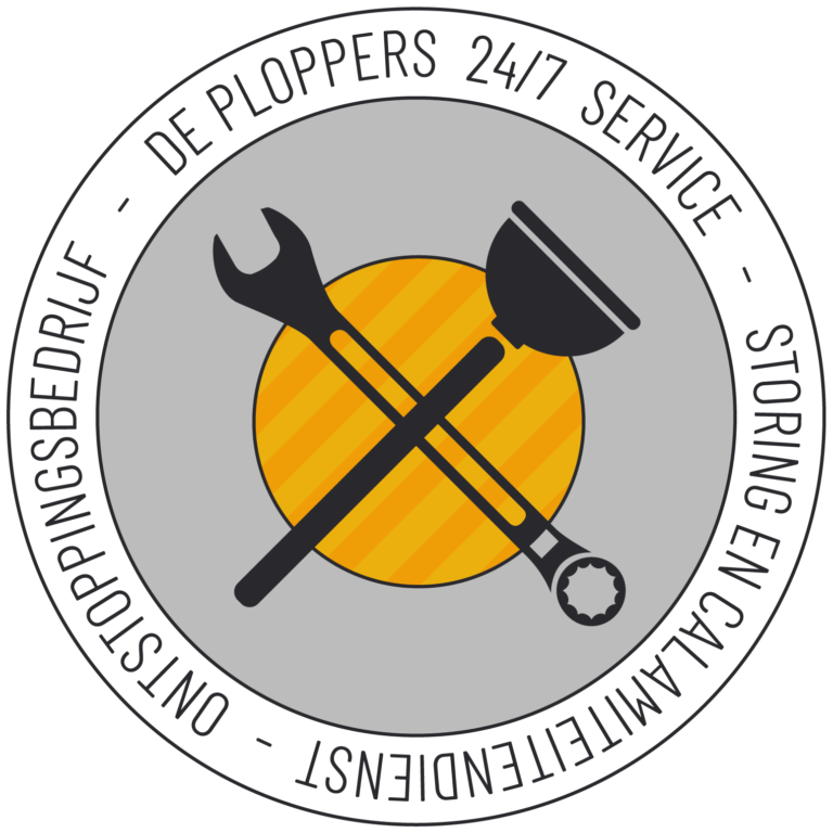 De ploppers, logo, storingsdienst, loodgieterswerk, calamiteitendienst, storingsdienst, ontstopping